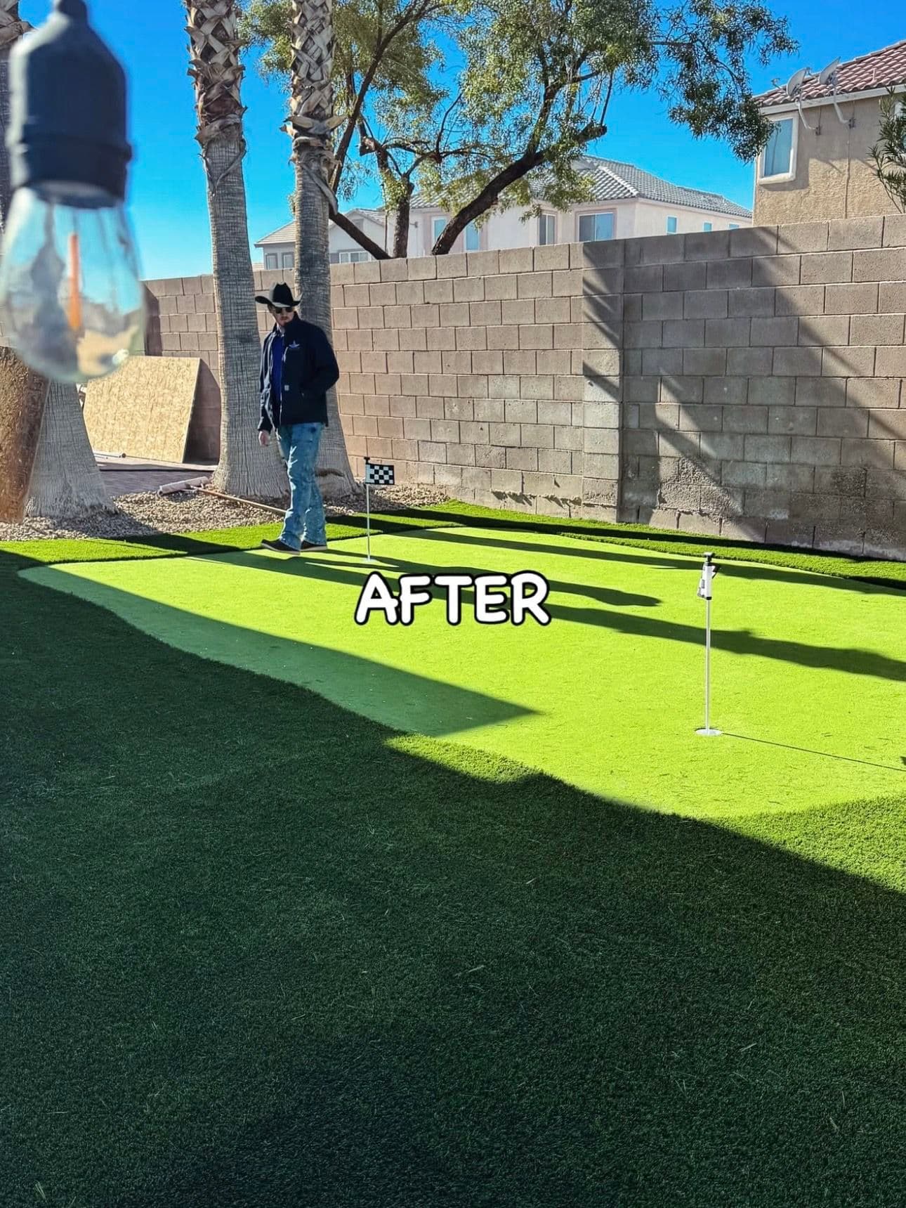 Gallery photos for Backyard Bliss Achieved with Easy-Care Turf and Custom Pavers: Image #4