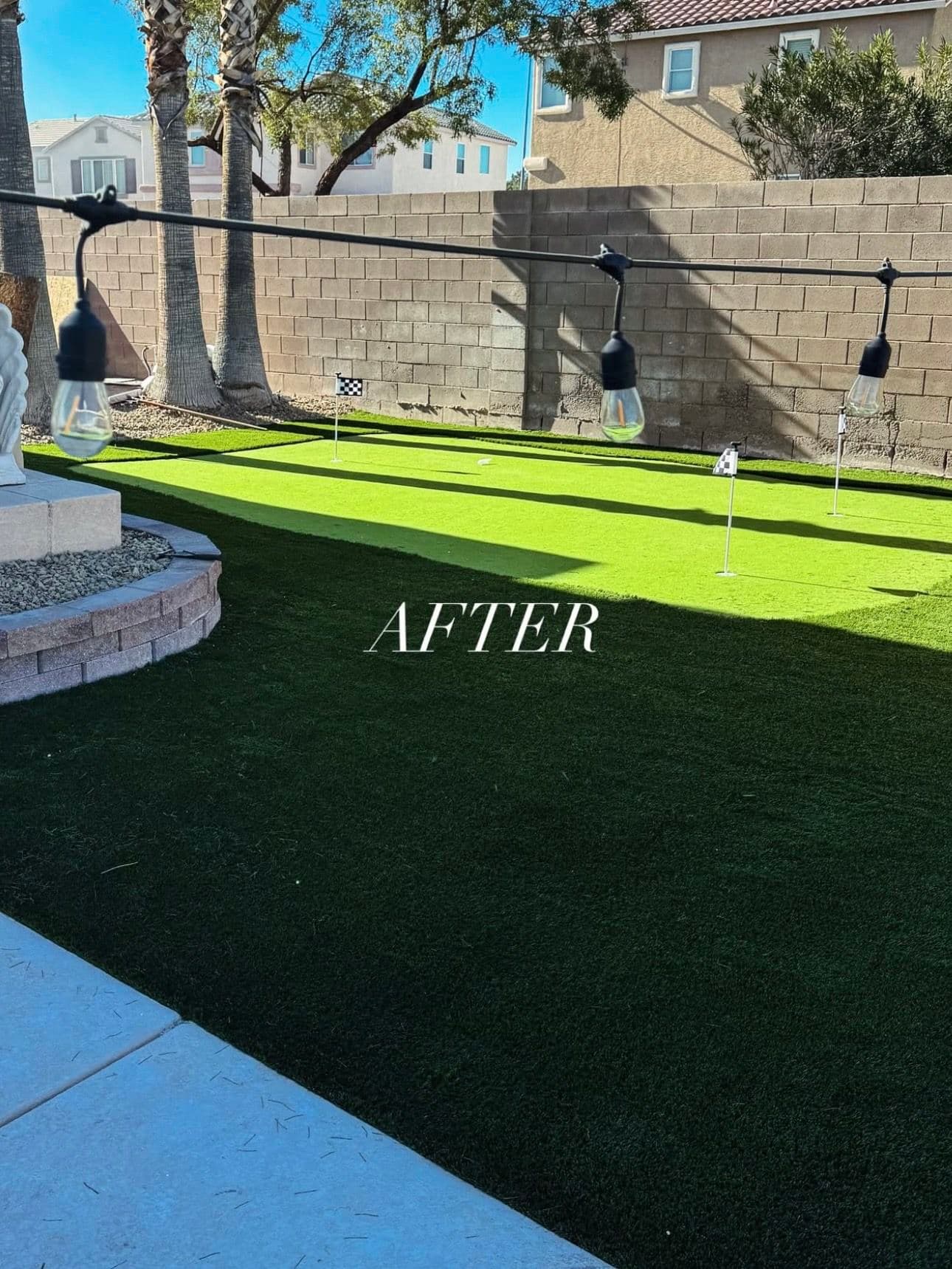 Gallery photos for Backyard Bliss Achieved with Easy-Care Turf and Custom Pavers: Image #2
