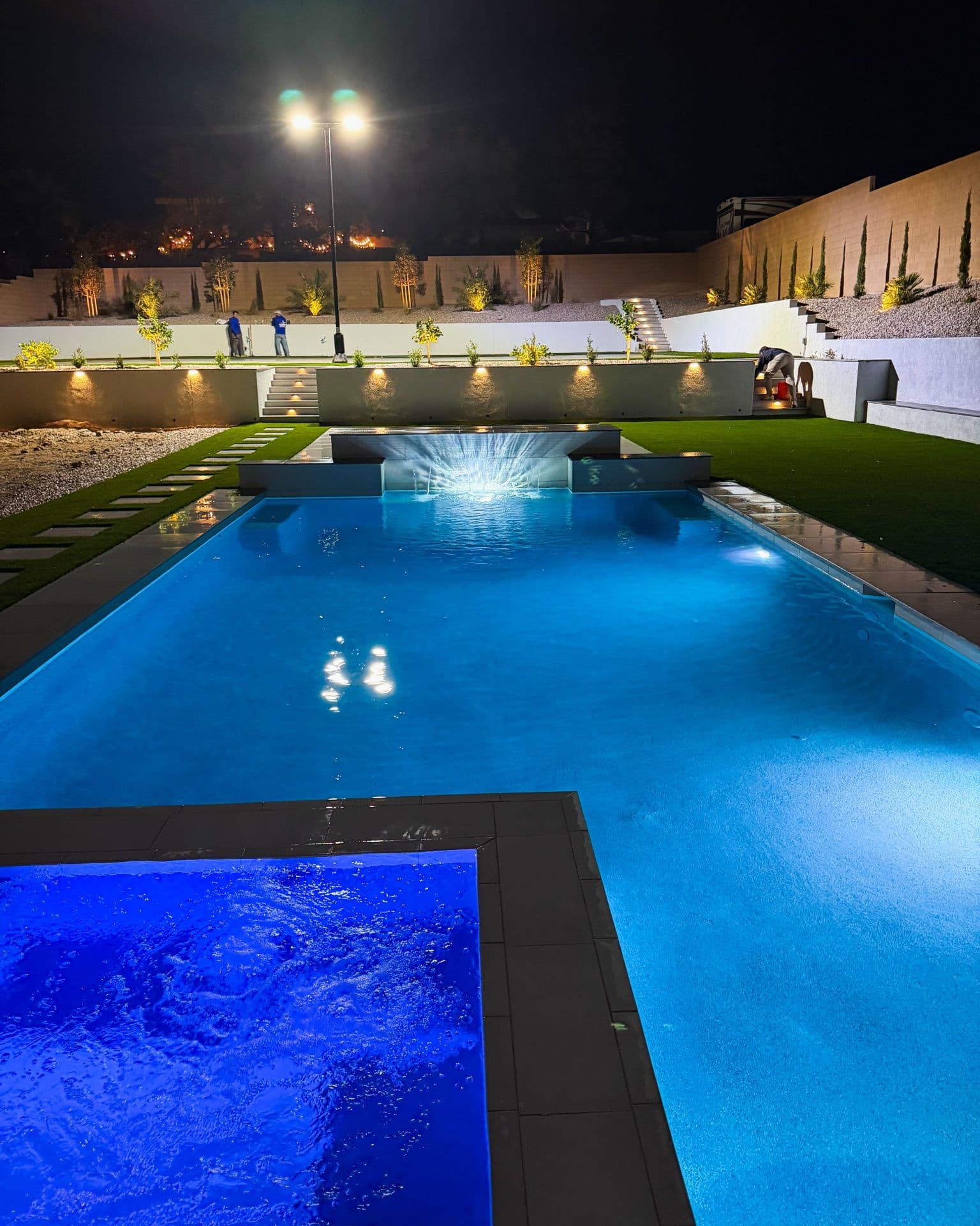 Stunning Backyard Oasis in Las Vegas Built for Day and Night image